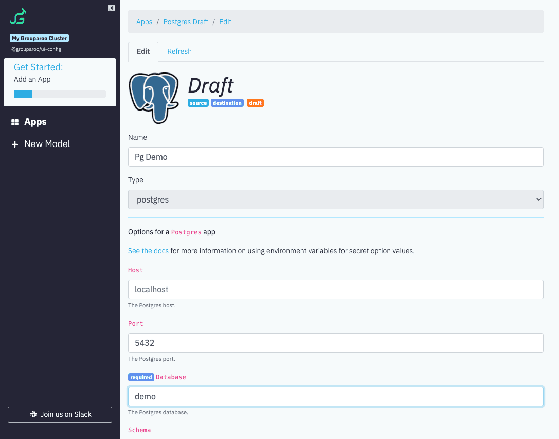 UI Config: Configure App