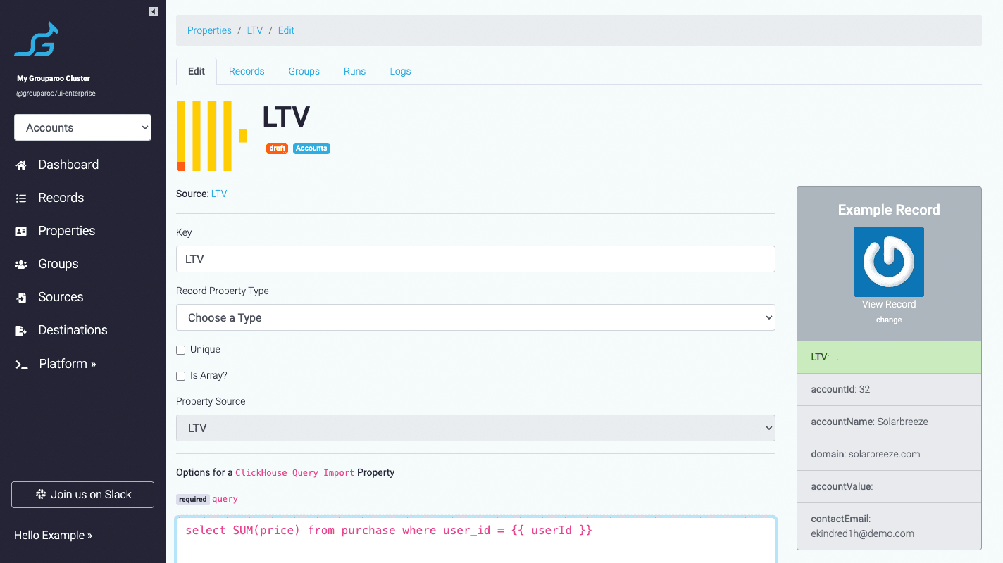 ClickHouse Query Source